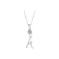 Plain Chain+Pendant+Crystal+Letter H