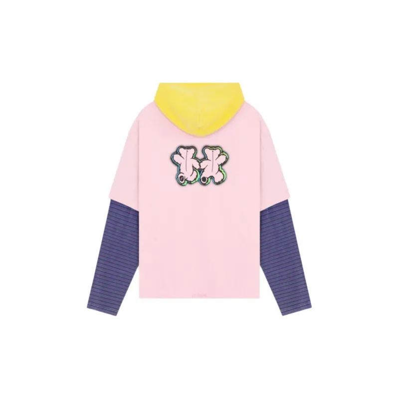 WE11DONE Teddy Twins Layered Hoodie-1