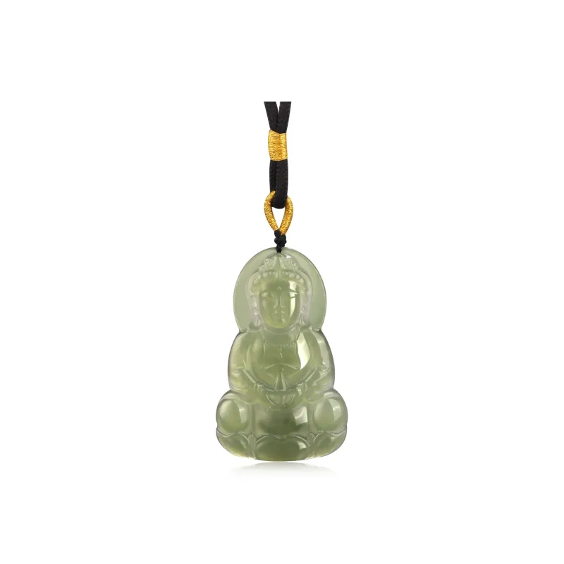 Lao Feng Xiang Hetian Jade Necklaces White Jade/Pale Greenish White Jade Unisex-5