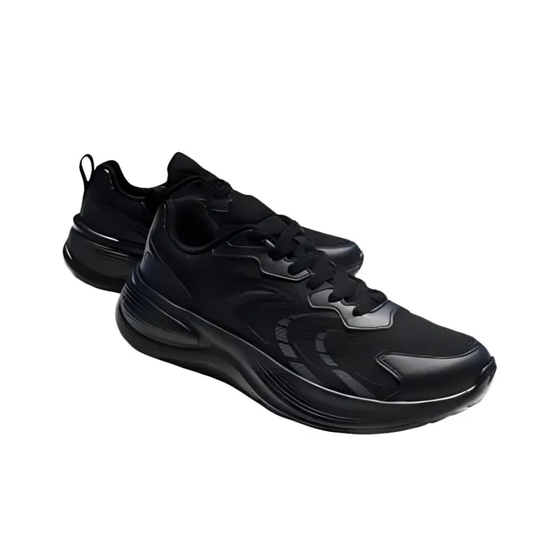 Anta Speeding Cushioned Slip Resistant Abrasion Resistant Low Top Running Shoes Men's Black-4