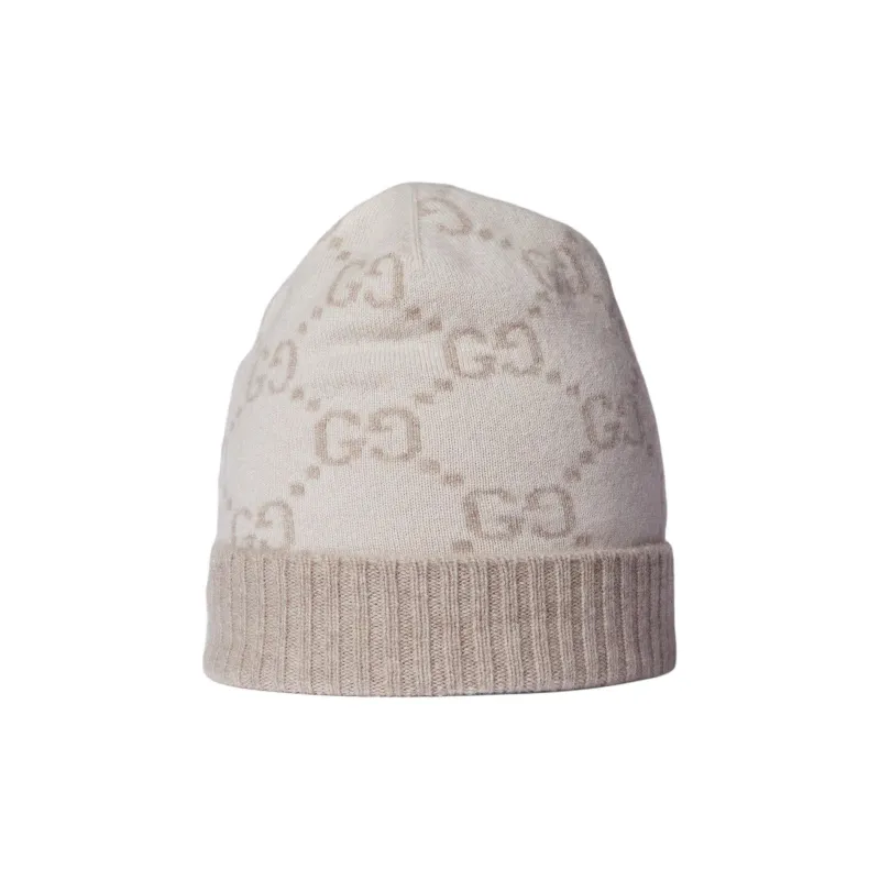 GUCCI Cashmere Beanies Women's Ecru-2