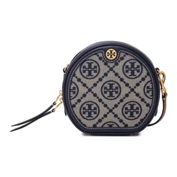 TORY BURCH PVC Round Cake Bag Crossbody Bags Small Size Women's Marine Blue
