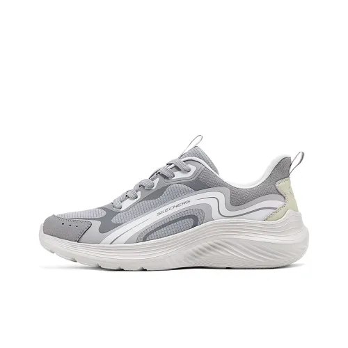 Skechers Bob's Anti Slip Wear Resistant Low Top Casual Shoes Men's Gray