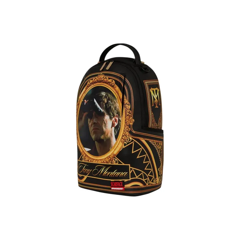 SPRAYGROUND Scarface I See Every Move Binoculars Tony Montana Backpack Black/Gold-2