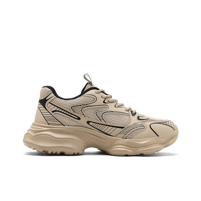 K bird Wear Resistant Breathable Height Increasing Low Top Chunky Sneakers Men's-1