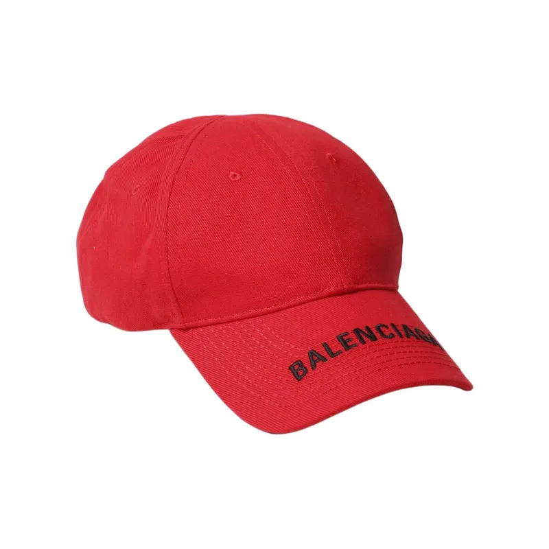 Balenciaga Cotton Baseball Caps Men's Red-1