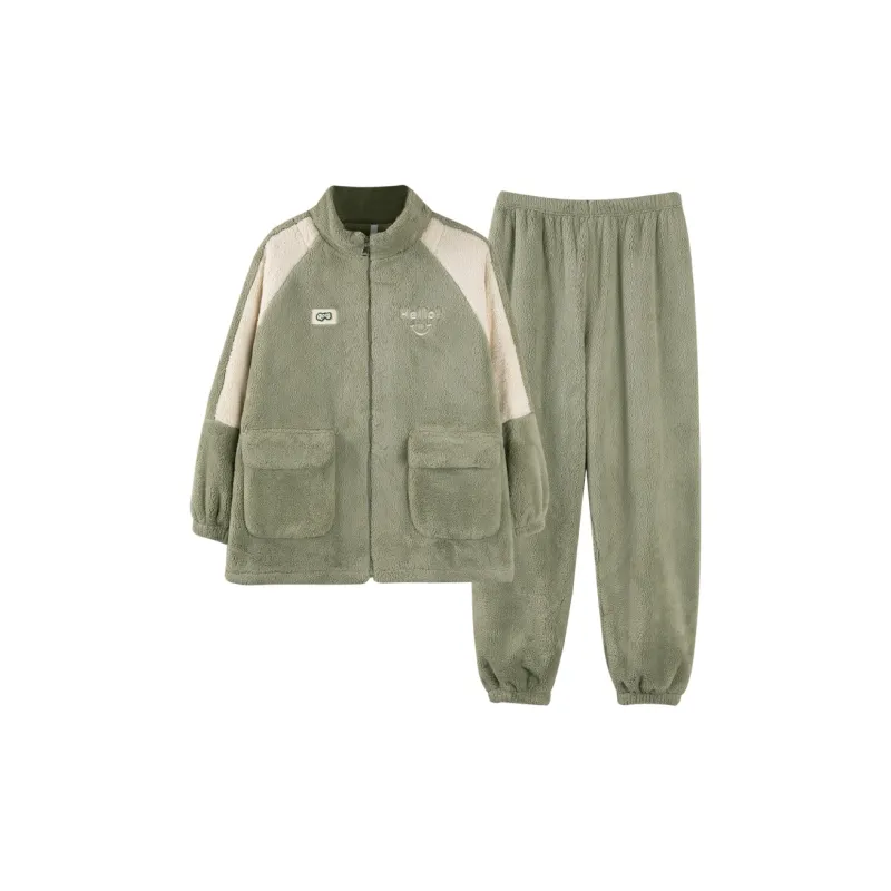XIAFENYAN Pajama Set Women's Sea Green-0