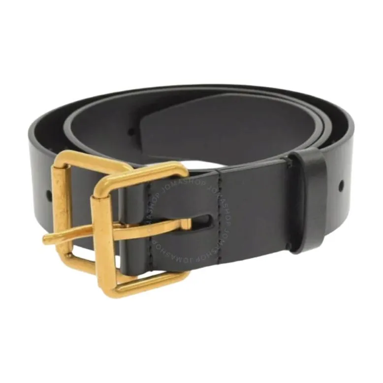 Balenciaga Calfskin Hardware Accessories Leather Leather Belts Men's Black 3.8CM-0