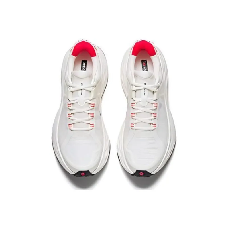 Anta Cushioned Wear Resistant Breathable Low Top Running Shoes Women's Ecru-3