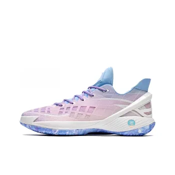 Anta Frivolous Cushioning Anti Slip And Wear Resistant Low Top Basketball Shoes Men's Purple Blue White