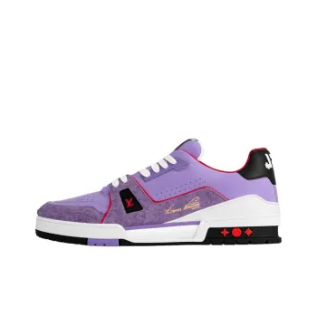 LOUIS VUITTON Trainer Low Top Skateboard Shoes Men's Purple