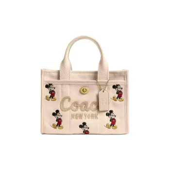 COACH Disney Collaboration Canvas Bag, Tote Bag, Shopping Bag, One Shoulder Crossbody, Handbag Trumpets Women's Ivory
