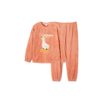 Aidai Pajama Set Women's Coral Orange