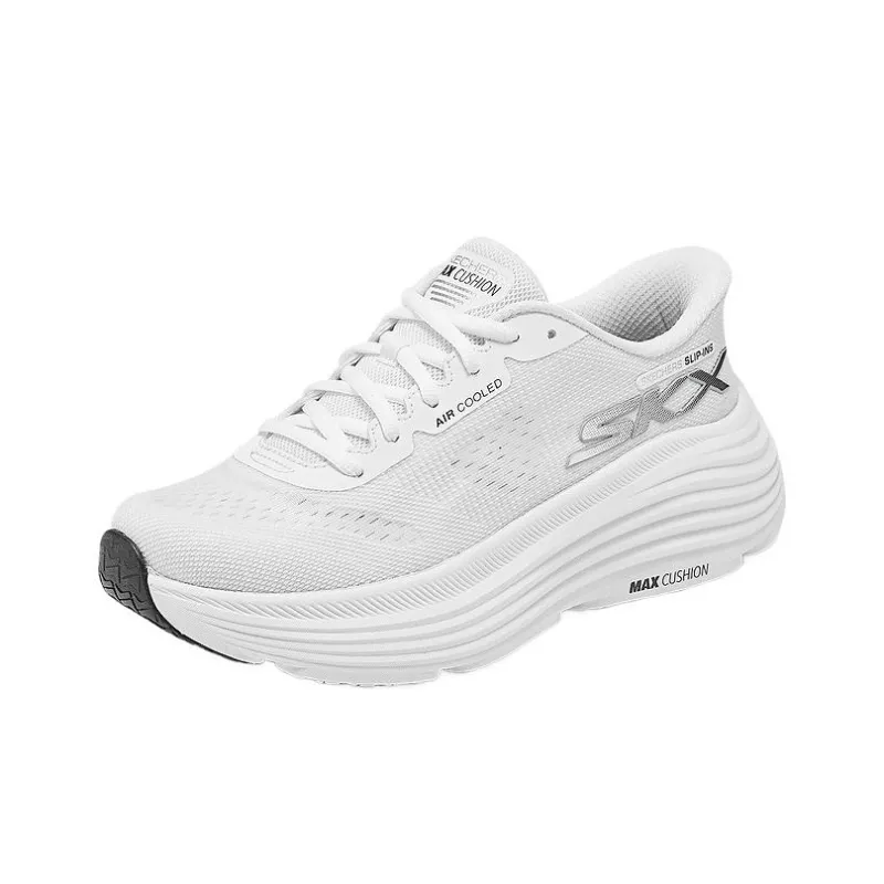 Skechers WOMEN'S GO Series Wear Resistant Low Top Running Shoes Women's White Black-2