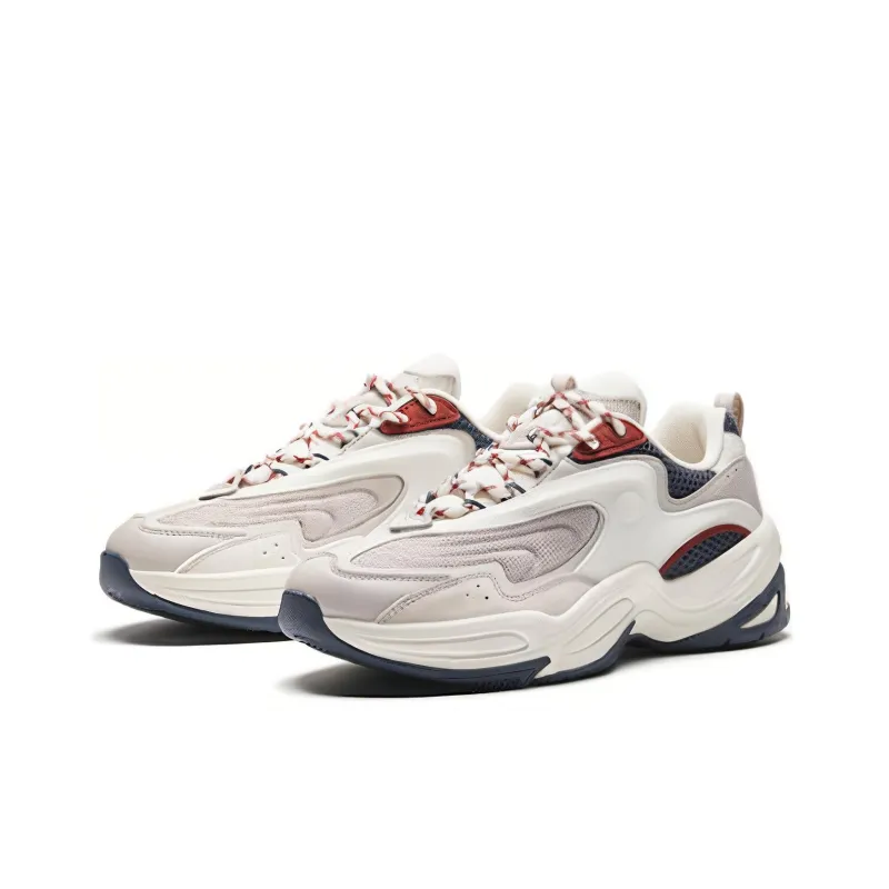 Anta Through Slip Resistant, Abrasion Resistant, Breathable Low Top Casual Shoes Women's White Gray-1