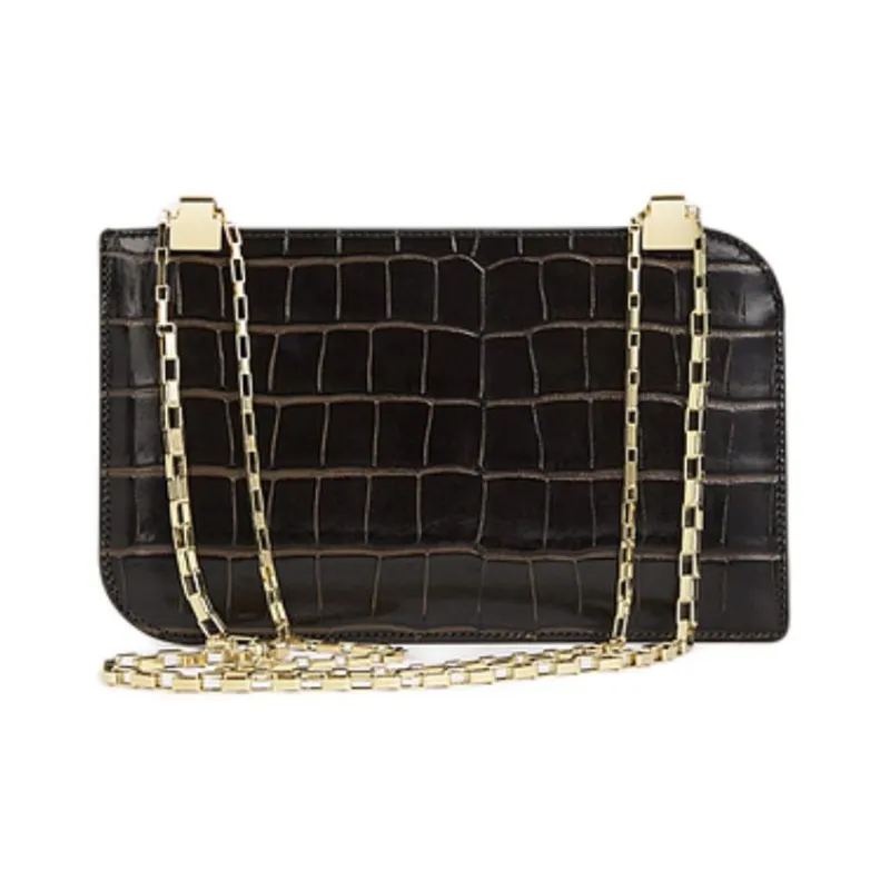 TOTEME Cow Leather Crossbody Bag, Shoulder Bag Small Size Women's Dark Brown-2