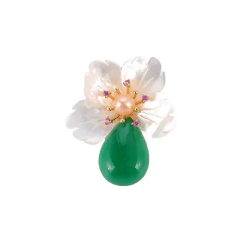 Marco Bizzarri Copper Creative New Arrival Jewelry Women's Elegant Floral Apparel Accessories Anti Flash Pin Women's