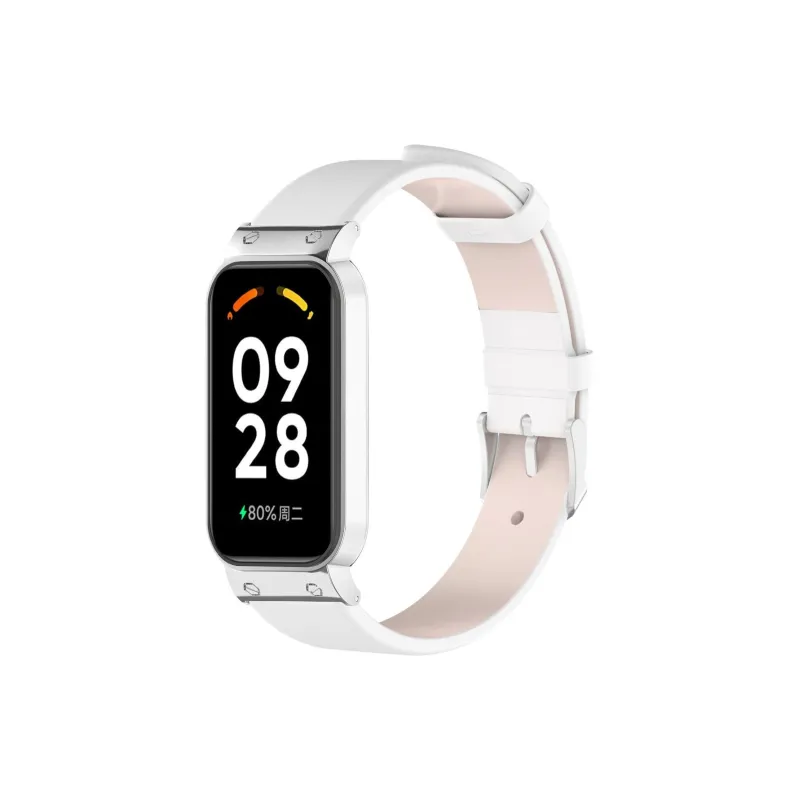 CHRROTA Compatible With Xiaomi Smart Band 8 Active Strap Redmi Band 2 Watch With Metal Frame Smart Watch Accessories-6