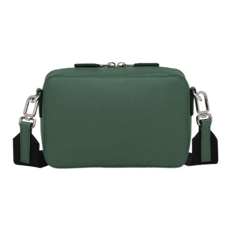 PRADA Brique Leather Shoulder Bag Crossbody Bag Men's Emerald Green-2