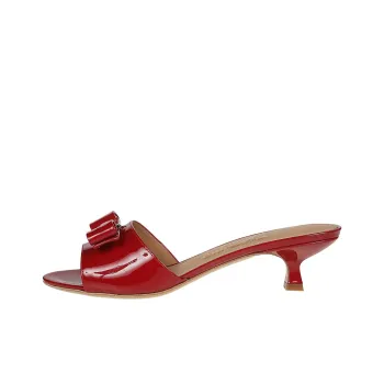 FERRAGAMO Vara Slide Slippers 4cm Women's Red