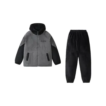 QINZUIMAO Pajama Set Men's Elegant Gray