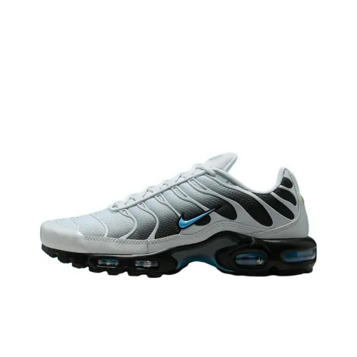 Nike Air Max Plus Anti Slip Wear Resistant Low Top Running Shoes Unisex Gray Black Blue