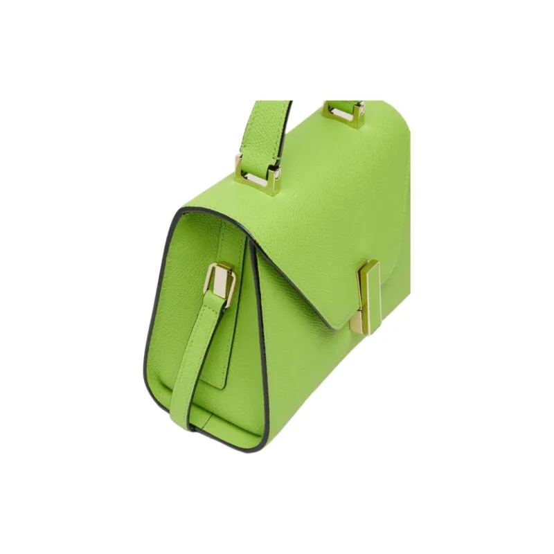 Valextra Calfskin Shoulder Bag Crossbody Bag Handbag Women's Apple Green-2