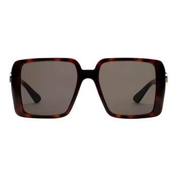 GUCCI Injection Molded Irregular Shape Sunglasses Women's Tortoiseshell
