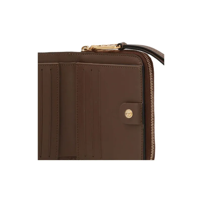 FENDI Calfskin Wallet Unisex Light Umber-4