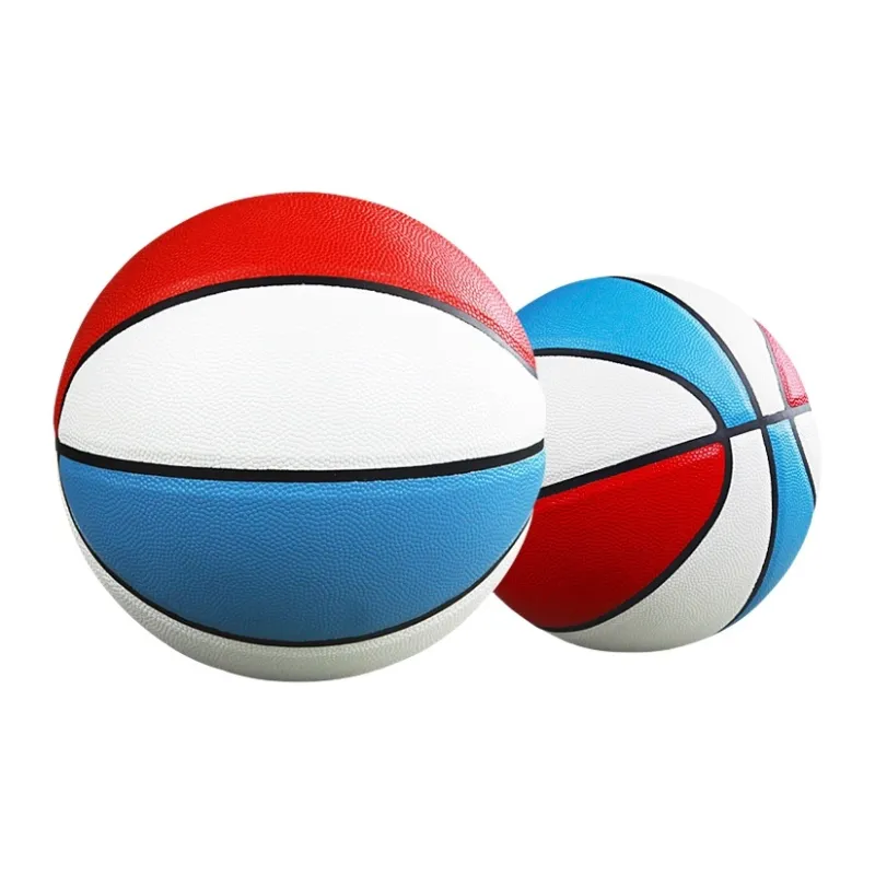 THREEHUAN PU Basketball Red White Blue Size 4 Ball Size 5 Ball Size 7 Ball Training Unisex-1