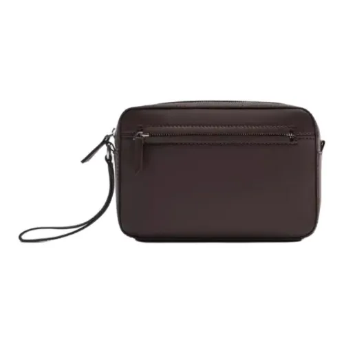 ZARA Polyurethane Toiletry Bag Men's Brown