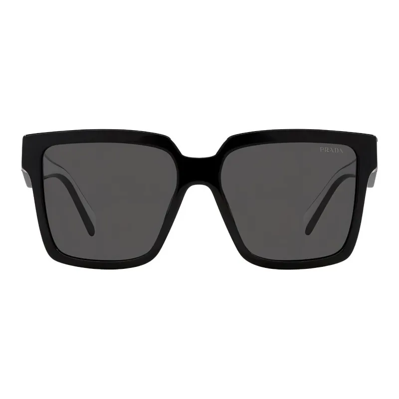 PRADA Acetate Square Sunglasses Unisex Black-1