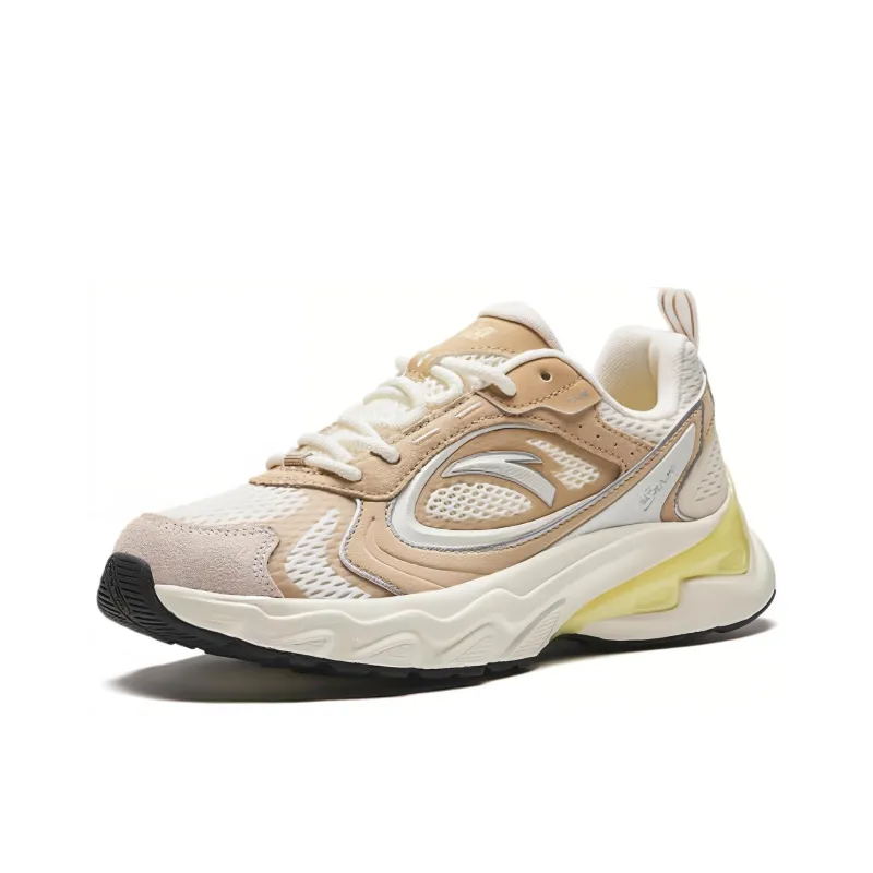 Anta Millennium 7 Cushioning Wear-Resistant Low-Top Casual Shoes Women's White Brown-2
