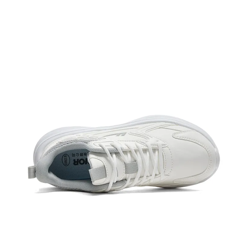Warrior Wear resistant Lightweight Breathable And Non slip. Low Top Casual Running Shoes Unisex White Gray-2