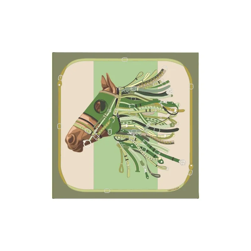 LONGCHAMP Silk Scarves Women's Green-0