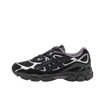 Asics GEL NYC Anti Slip Wear Resistant Low Top Running Shoes Unisex Black Purple