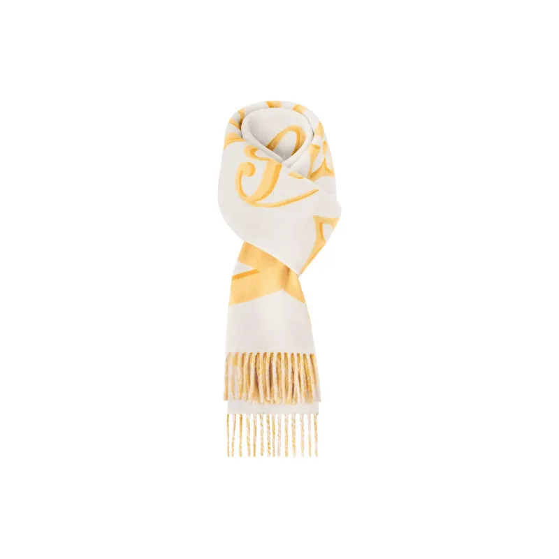 LOUIS VUITTON Sheep Wool Knit Scarves Men's White-1