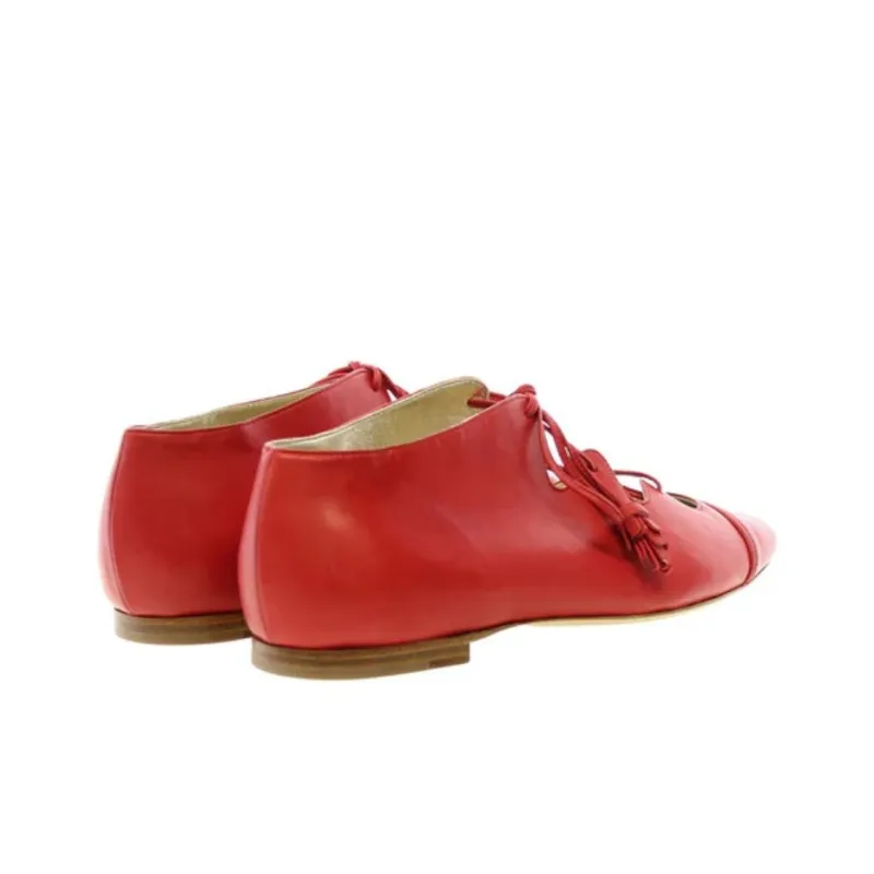 INES DE LA FRESSANGE Richelieu Casual Single Shoes Women's Red-4