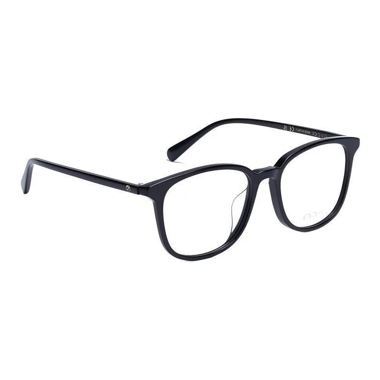 GUCCI Plate Frame Rectangular Eyeglass Frames Women's Black-1