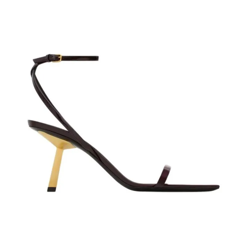 SAINT LAURENT Lee Strap Sandals 7.5cm Women's Ice Chestnut-1