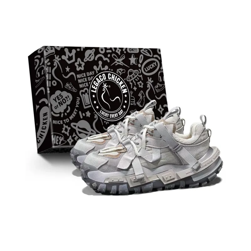 Legaco Chicken Cushioning Anti-Slip And Wear-Resistant Height Increasing Low-Top Chunky Sneakers Men's-0