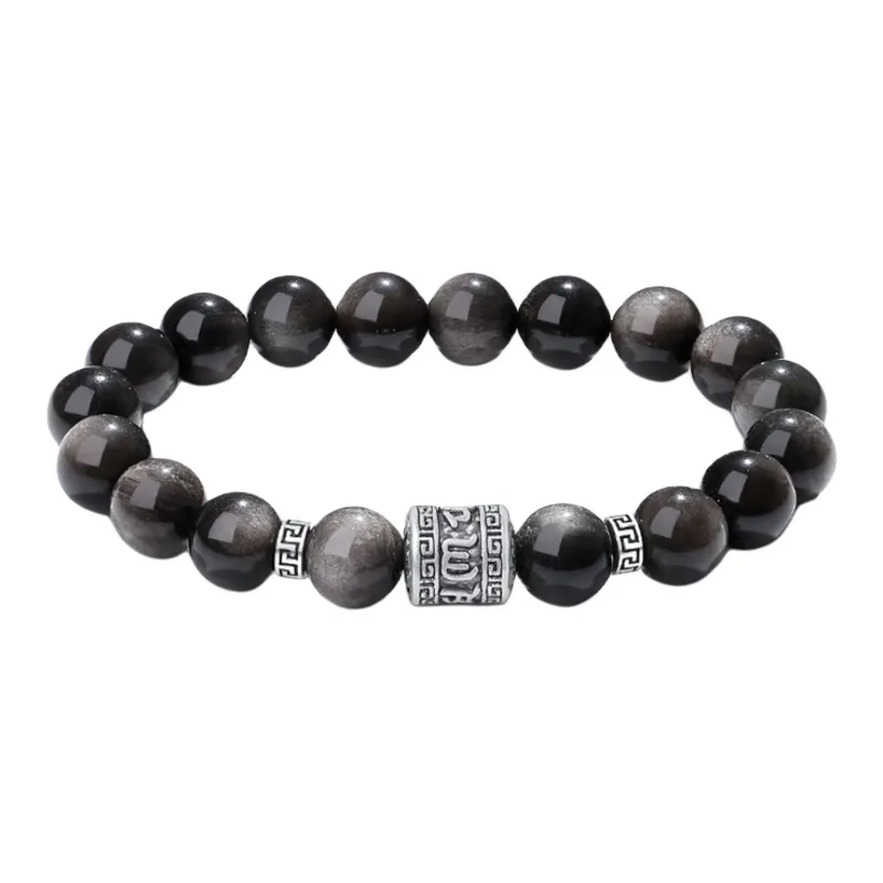 JINGCHENGGOU Obsidian Bracelets Unisex-0