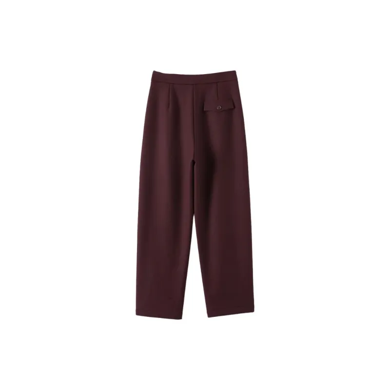 Late White Casual Pants Women's Ancora Red-3