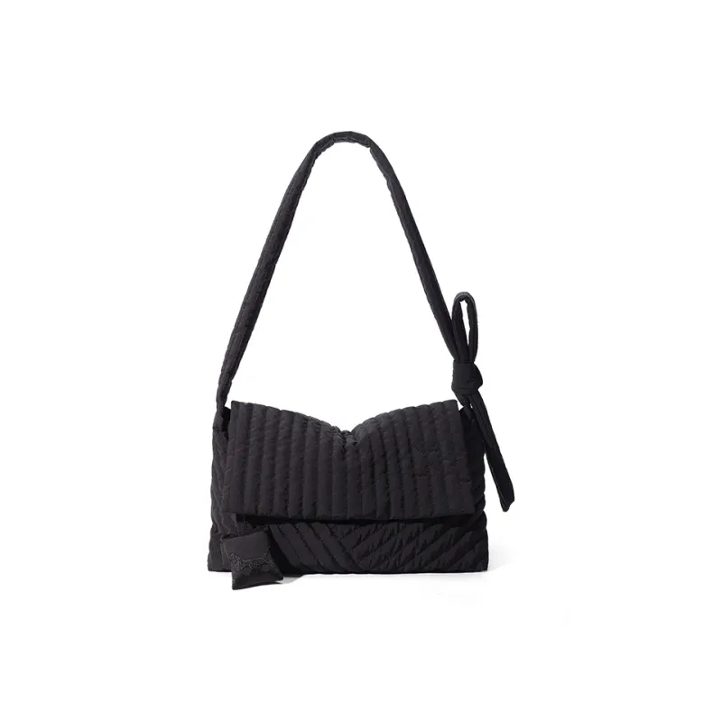 NOXXON Nylon Shoulder Bag Regular Women's Pink Apricot/Obsidian Black/Caramel-2