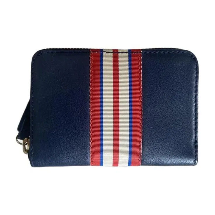 INES DE LA FRESSANGE Calfskin Wallet Women's Blue-1