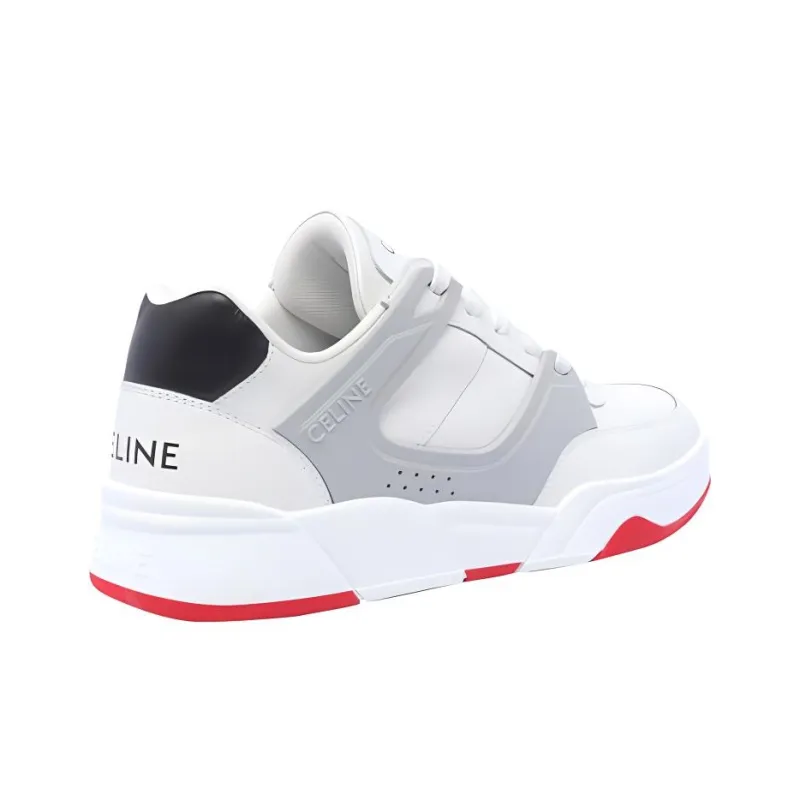 CELINE Low Top Skateboard Shoes Men's White-3