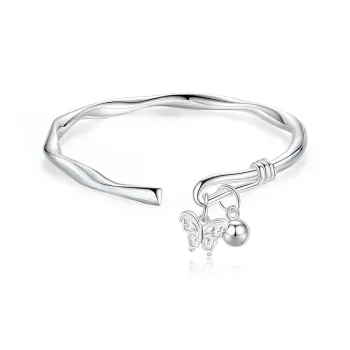 KINGFOCUS Sterling Silver Bangles Women's