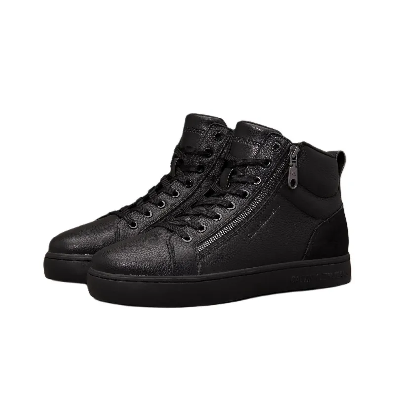 CKJ CALVIN KLEIN JEANS High Top Skateboard Shoes Men's Black-2