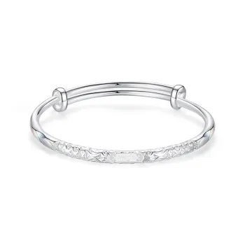 KINGFOCUS 999 Fine Silver Bangles Women's