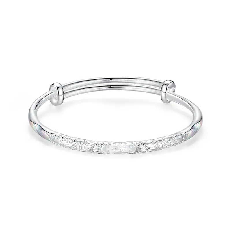KINGFOCUS 999 Fine Silver Bangles Women's-0